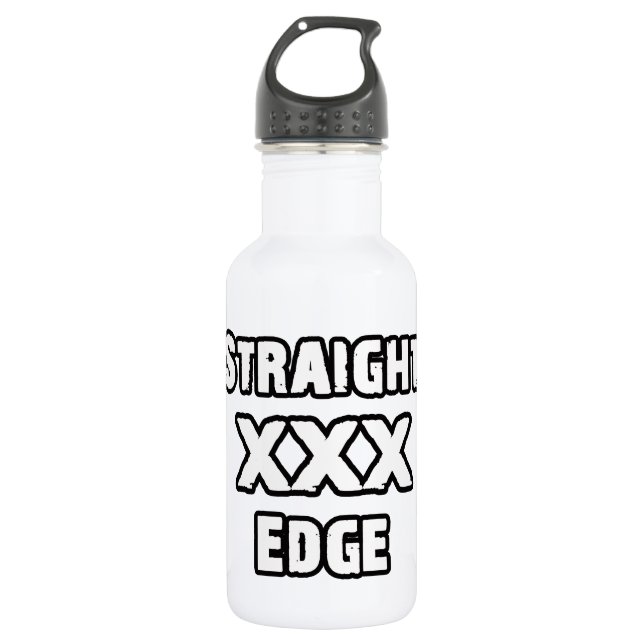 Straightedge Edelstahlflasche (Vorderseite)