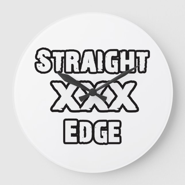 Straightedge Große Wanduhr (Vorderseite)