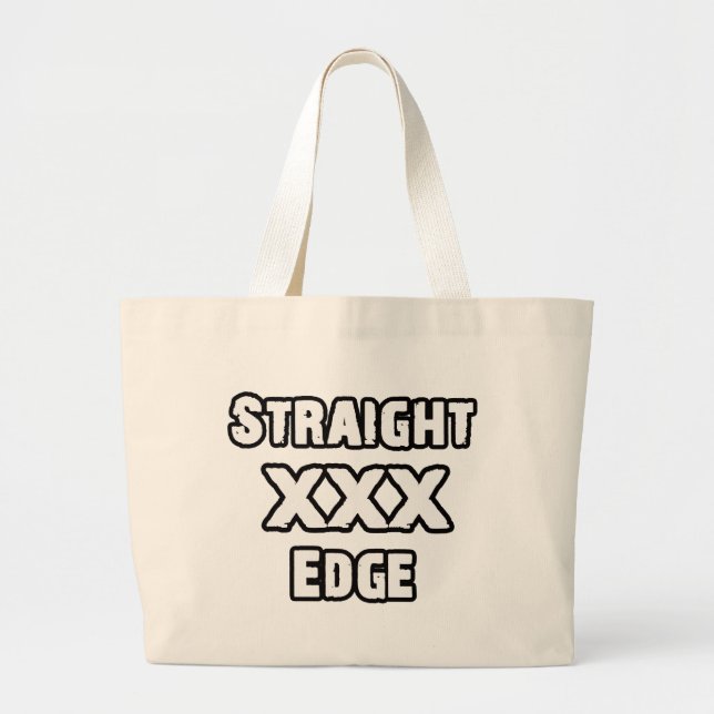Straightedge Jumbo Stoffbeutel (Vorne)