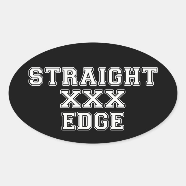 Straightedge Ovaler Aufkleber (Vorderseite)