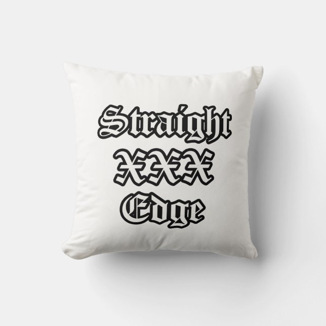 Straightedge Pillow Kissen (Vorderseite)