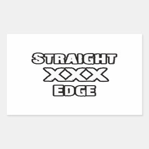 Straightedge Rechteckiger Aufkleber