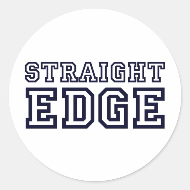 StraightEdge Runder Aufkleber (Vorderseite)
