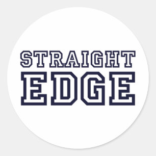 StraightEdge Runder Aufkleber