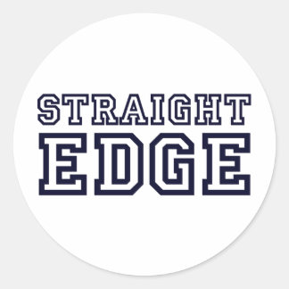 StraightEdge Runder Aufkleber