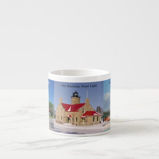 Straits Area Lighthouses Esppresso Tasse (Vorderseite)