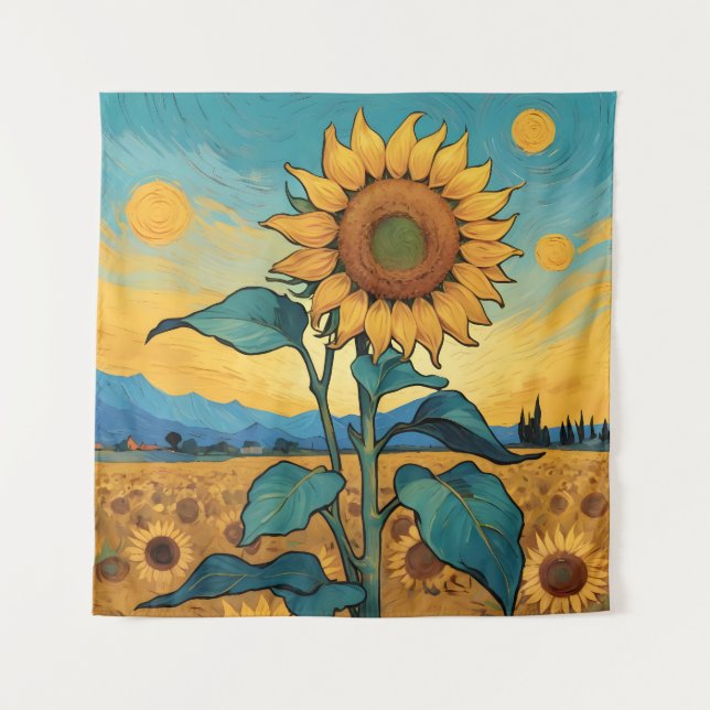 Stralende Zonnebloem - Dutch Master Serie ZA01 Wandteppich (Vorderseite)