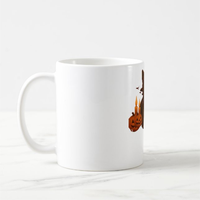 Strampler Pumpkin Cat Halloween Geschenk überversi Kaffeetasse (Links)