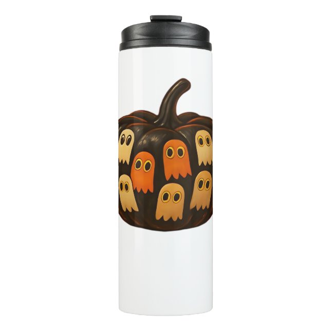 Strampler Pumpkin Ghosts Halloween Geschenk Classi Thermosbecher (Vorderseite)