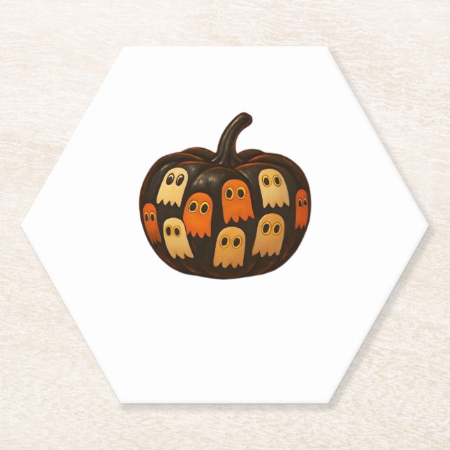 Strampler Pumpkin Ghosts Halloween Geschenk Classi Untersetzer (Vorderseite)