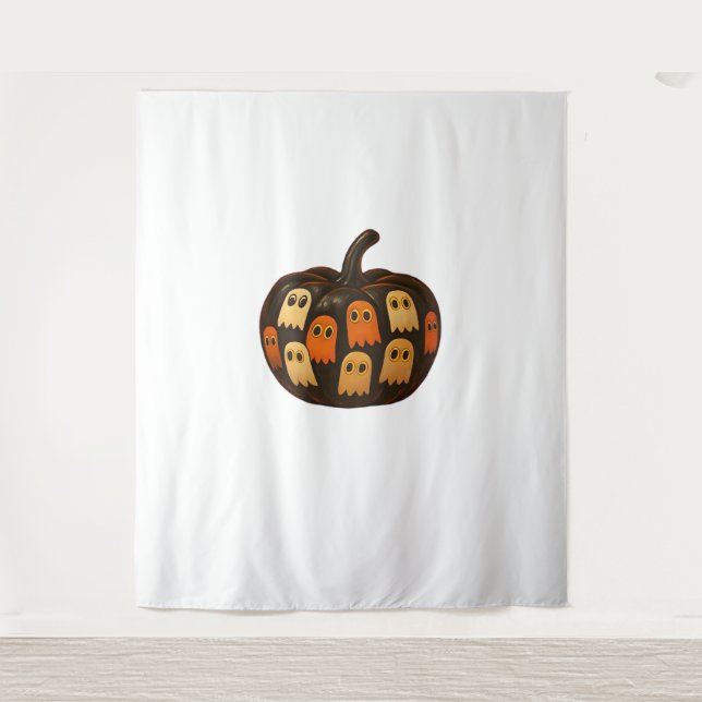 Strampler Pumpkin Ghosts Halloween Geschenk Classi Wandteppich (Vorderseite)