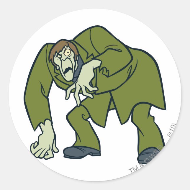 Strampler Villain Runder Aufkleber (Vorderseite)