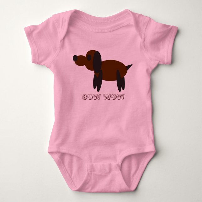 STRAMPLER VON KINDERN - NIEDLICHE PUPPIE - BOW WOW (Vorderseite)