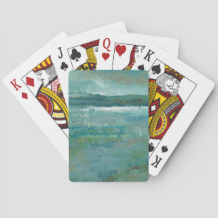 Strand Abstrakte Küstenmeer Aquamarine Malerei Spielkarten