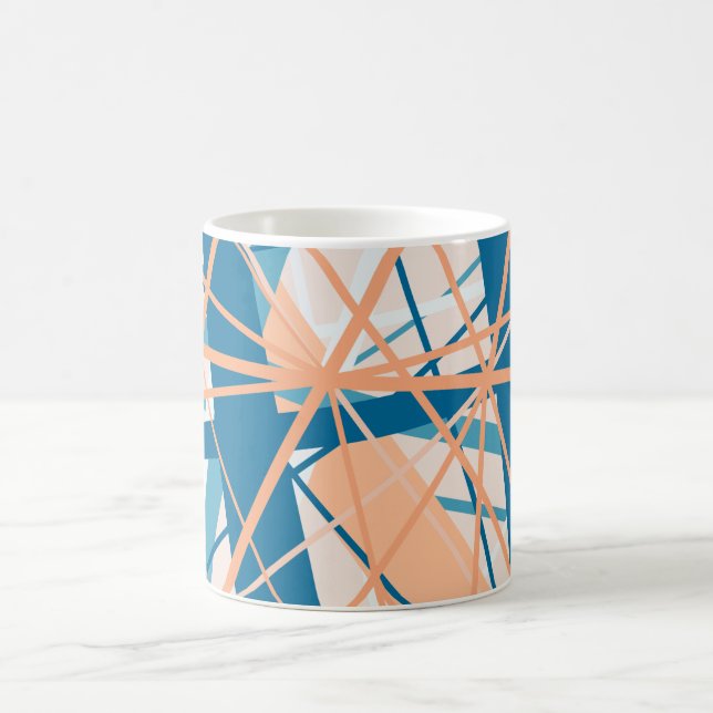 Strand Abstrakte Streifen Sommer Tasse (Mittel)