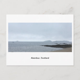 Strand am Hafen von Aberdour Postkarte