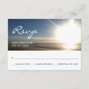 Strand am Sonnenuntergang - UAWG Wartekarte RSVP Karte