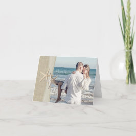 Strand Amore Leinwand und Starfish-Foto danken Dankeskarte
