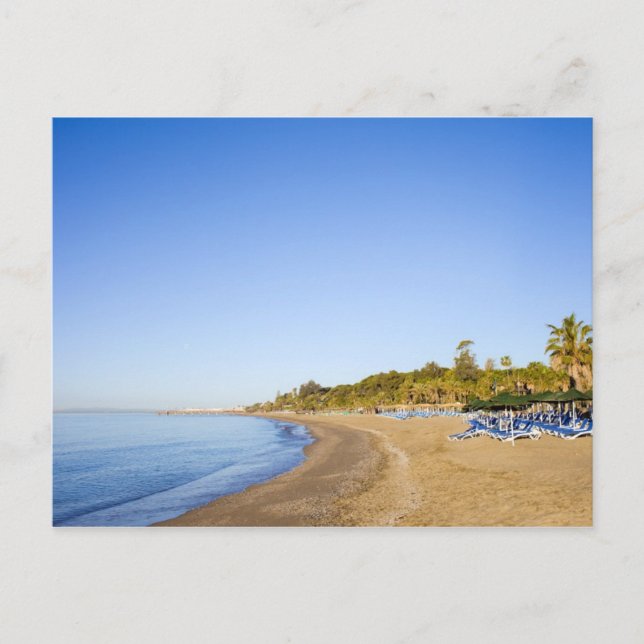 Strand an der Costa del Sol in Marbella Postkarte (Vorderseite)