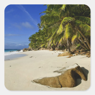 Strand Anse Victorin Quadratischer Aufkleber