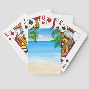 Strand-Ansicht Spielkarten