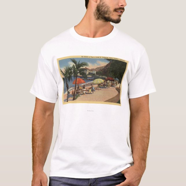Strand-Ansicht vor Hotel-St. Catherine T-Shirt (Vorderseite)