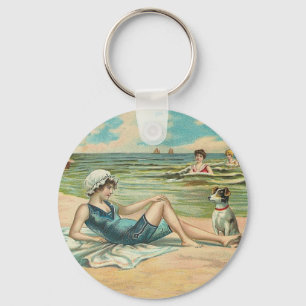 Strand Antiquität Meeresküste Illustration Schlüsselanhänger