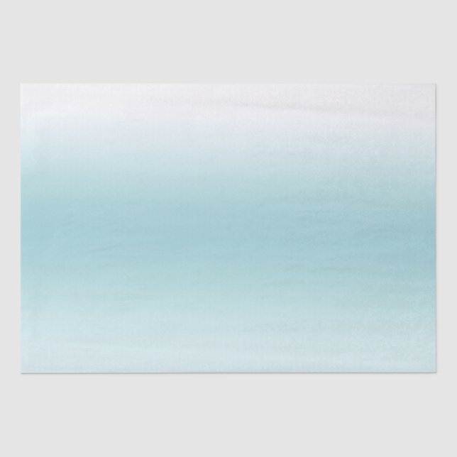 Strand Aqua Blue Ombre Seidenpapier (Vorderseite)