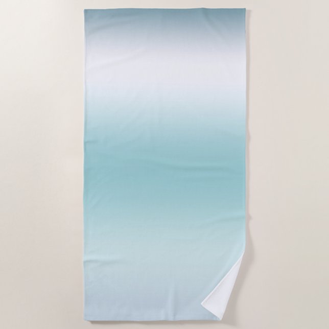 Strand Aqua Blue Ombre Strandtuch (Vorderseite)