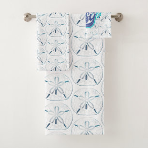 Strand Aquarell Dollar Nehmen Sie es leicht Badhandtuch Set