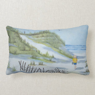 Strand-Aquarell Lendenkissen