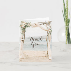Strand Arbor Hochzeit Danksagungskarte Dankeskarte