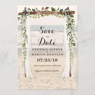 Strand Arbor Hochzeit Save the Date Einladung