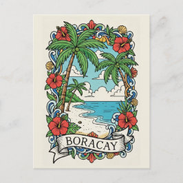 Strand auf Boracay Philippinen Postkarte