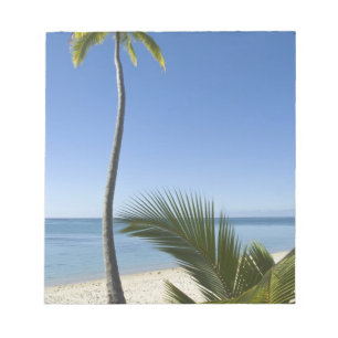 Strand auf dem Festland von Aitutaki, Cookinseln Notizblock