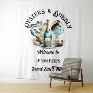 Strand-Austern-Sekt-Party-Event-Chic Wandteppich