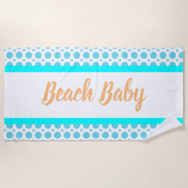 Strand-Baby-Muster-blaue Sommer-Weiß-Streifen Strandtuch