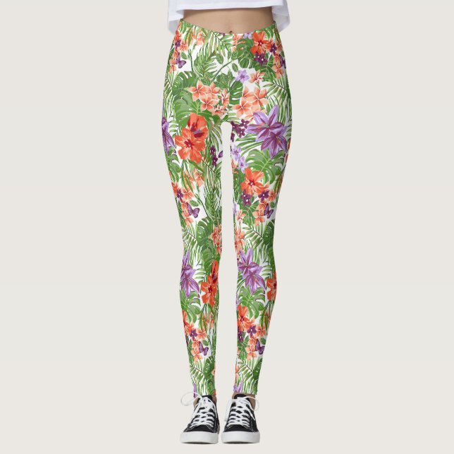 Strand-Baby-tropische Leggings (Vorderseite)