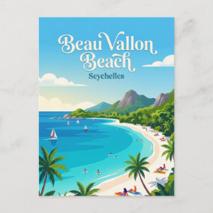 Strand Beau Vallon Seychellen Postkarte