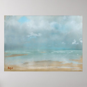 Strand bei Ebbe von Edgar Degas Poster