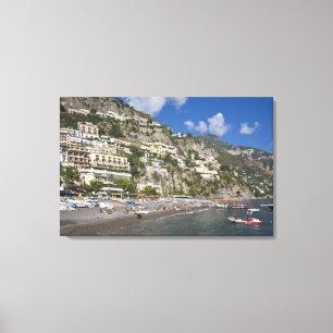 Strand bei Positano, Kampanien, Italien Leinwanddruck