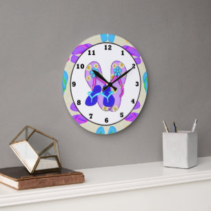 Strand beschuht tropische Wanduhr