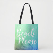Strand Bitte Aquamarin Blue Ombre Beach