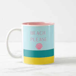 Strand Bitte Minimalist Zweifarbige Tasse