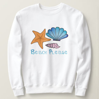 Strand bitte mit Muscheln Sweatshirt