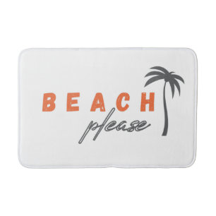 Strand bitte. Palme. Bath Mat modern Badematte