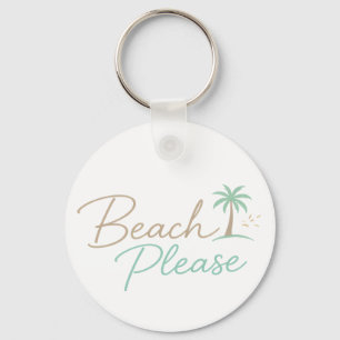 Strand Bitte Pastell-Schrift-Typografie Schlüsselanhänger