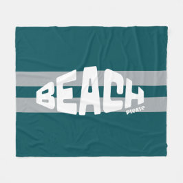 Strand Bitte Philadelphia Fußball Green & Silver Fleecedecke
