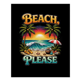 Strand, bitte poster