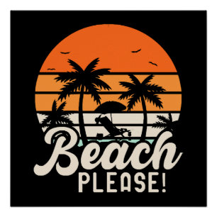 Strand Bitte Poster